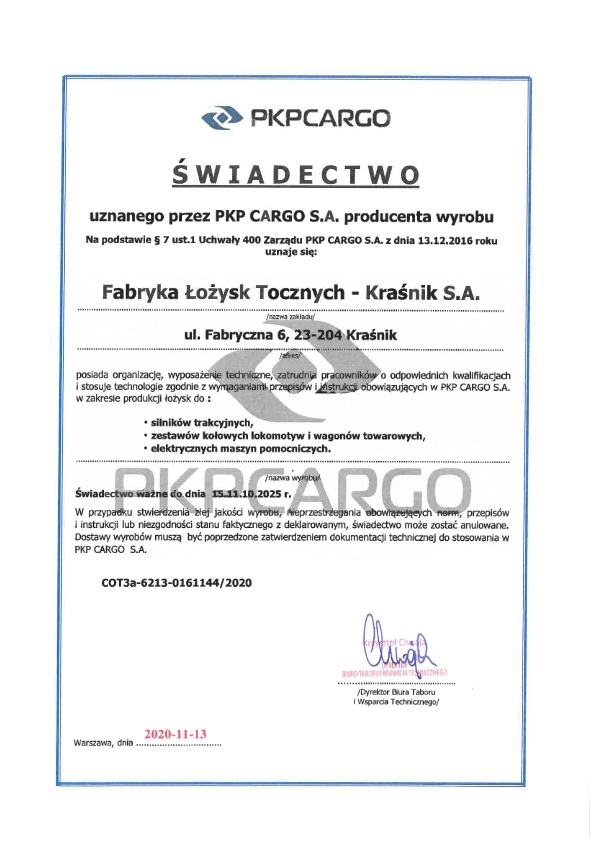 swiadectwo FLT Krasnik 2020 2025 001